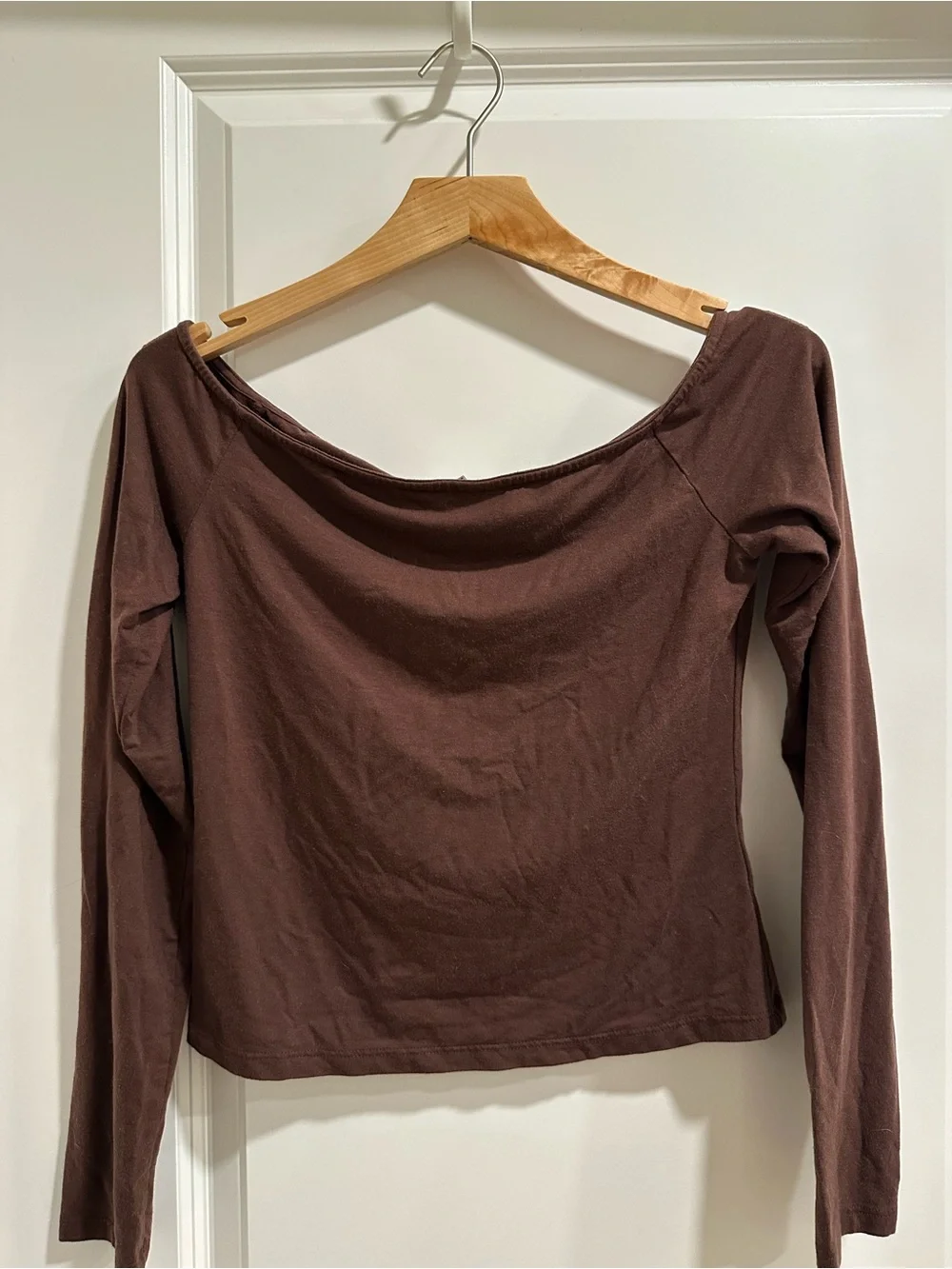Reformation long sleeve boatneck top